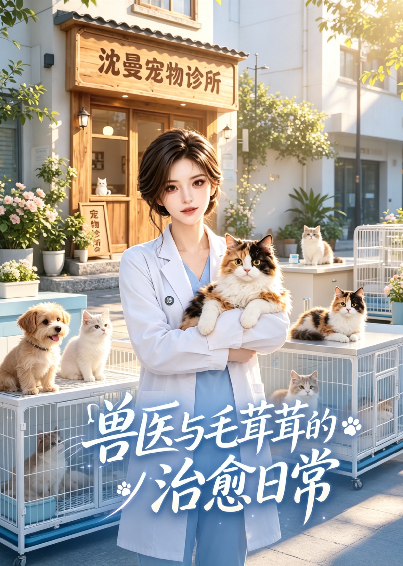 兽医与毛茸茸的治愈日常海报