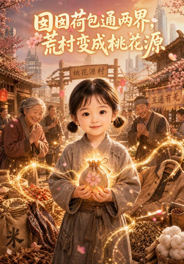 囡囡荷包通两界，荒村变成桃花源海报