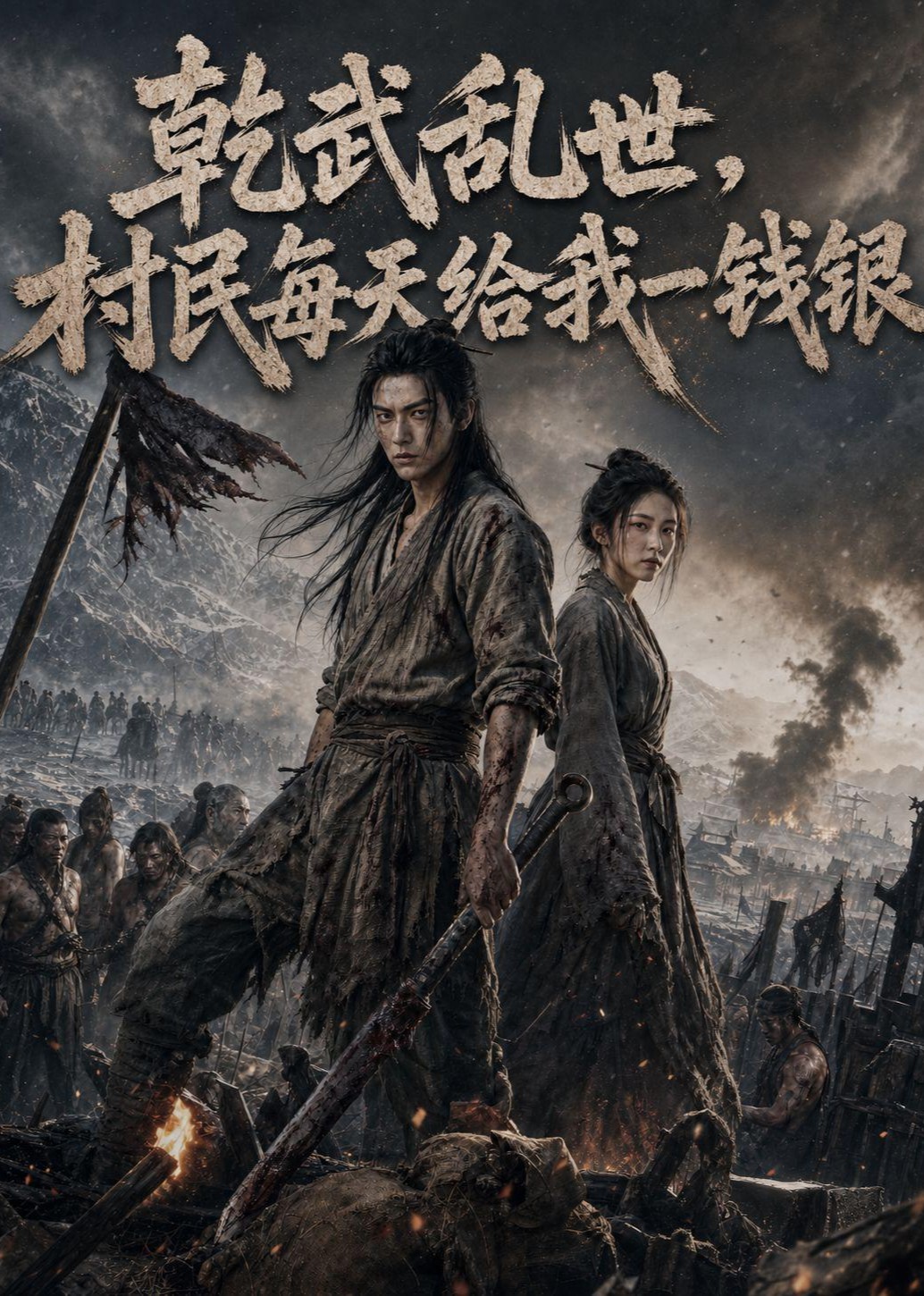 乾武乱世，村民每天给我一钱银